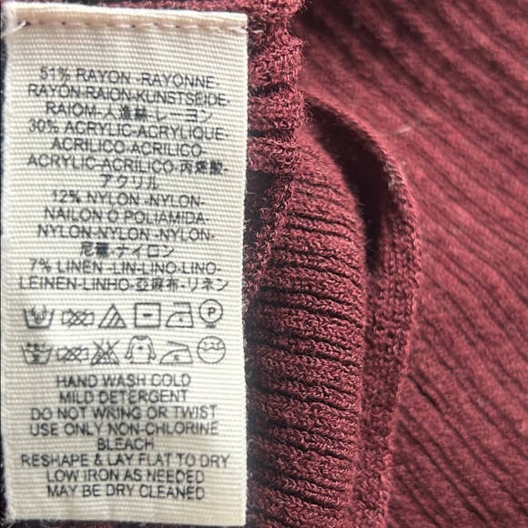 Free People Criss Cross Boho Tunic Mocha Sweater Size Small - Picture 14 of 14